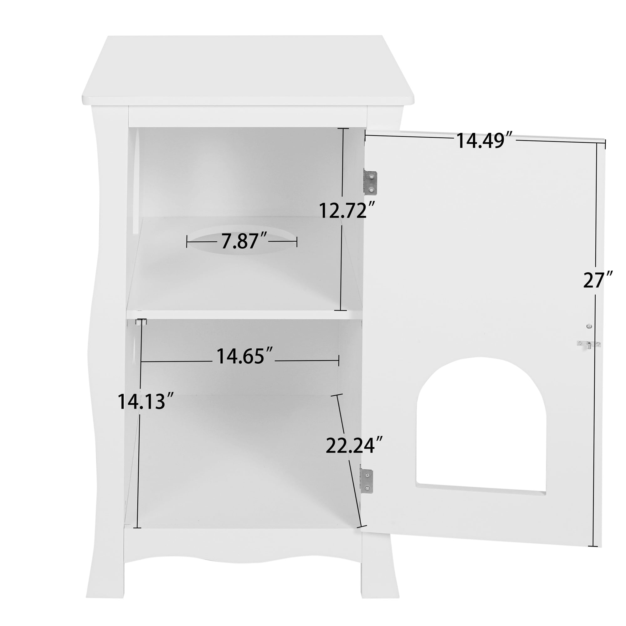 Pefilos 26" Hidden Cat Litter Boxes Enclosure Furniture with Sisal Scratching Doors, Cat House Suitable for Bedroom, Beige Pefilos 26" Hidden Cat Litter Boxes Enclosure Furniture with Sisal Scratching Doors, Cat House Suitable for Bedroom, Beige
