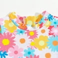 thumbnail image 6 of MEZZALL Toddler Baby Girls Swimwear Monokini Back Zipper Bathing Suits Long Sleeve Ruffle Girl Full Cover Flower Print Comfort Beachwear, 2-3 Years, 6 of 7
