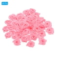 thumbnail image 3 of Unique Bargains Mini Satin Ribbon Roses Tiny Fabric Flowers Embellishments Rosettes Applique Pink 50 Pcs, 3 of 5