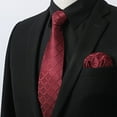 thumbnail image 4 of HISDERN Black Dress Shirt for Men Long Sleeve with Matching Tie and Handkerchief Set Button Down, 4 of 8