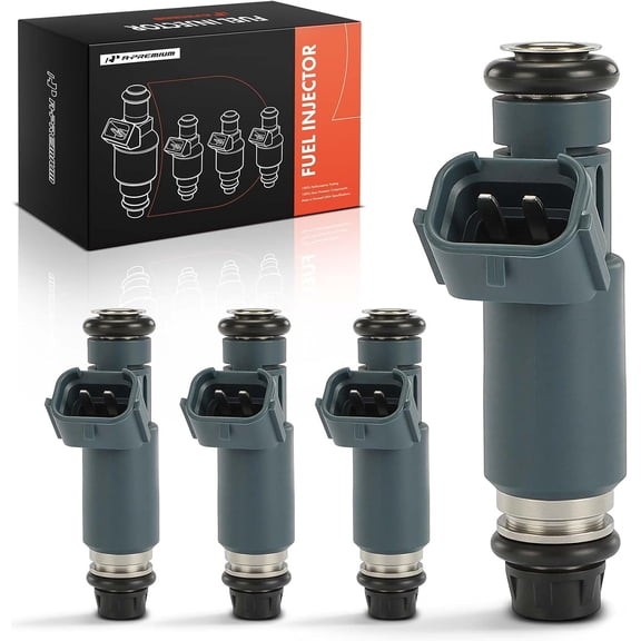 A-Premium Set of 4 Fuel Injectors Compatible with Nissan Altima, Sentra, 2002 2003 2004 2005 2006, 2.5L, Replace# 166008J010