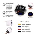 thumbnail image 2 of 2'' 52mm Pointer Tachometer 6000 RPM Tachometer Gauge With Red Backlight For Car Motor Boat Yacht RV 12/24V, 2 of 6