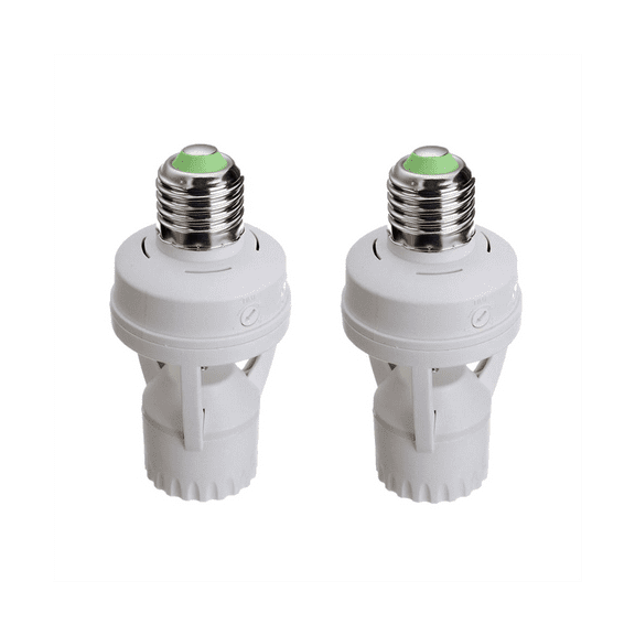 2PCS E27 Motion Sensor Light Switch 100-240V Motion Base Lamp Holder with Light Control Smart Switch Bulb Socket