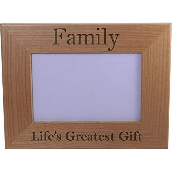 Family Life's Greatest Gift - Wood Picture Frame Holds 4x6 Inch Photo - Great Gift for Mothers's, Father's Day, Birthday,Valentines Day, Anniversary or Christmas Gift