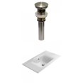 thumbnail image 1 of American Imaginations 23.8-in. W 1 Hole Ceramic Top Set In White Color - Overflow Drain Incl. AI-30409, 1 of 1