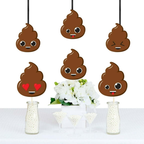 Big Dot of Happiness Party 'Til You're Pooped - Poop Decorations DIY Poop Emoji Party Essentials - Set of 20