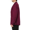 thumbnail image 3 of MODA NOVA Big & Tall Men's Notched Lapel One Button Dress Business Blazer Burgundy XLT, 3 of 3
