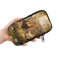 thumbnail image 2 of SEANATIVE Double Compartment Eyeglasses Case Shockproof Glasses Case Anti-Scratch Lightweight Sunglasses Pouch Portable Eyewear Storage Pouch with Zipper, Rooster Chicken Daisy Pattern, 2 of 7