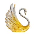 thumbnail image 1 of Centro de mesa de topper de la estatua de la estatua del cisne, figura de pájaro resina escultura de ganso para fiesta de bodas inaugurando Navidad Oro 15x185x235cm, 1 of 8