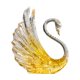 thumbnail image 1 of Estatua de cisne figurita de pájaro figura de cumpleaños pastel de regalo topper resina escultura de ganso para el estante de la sala de estar Oro 15x185x235cm, 1 of 8