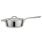 Tramontina Tempo Tri-Ply Base Stainless Steel 3.5-Quart Saute Pan with Glass Lid, Induction-Ready Cooking Pan, Oven-Safe, Dishwasher-Safe