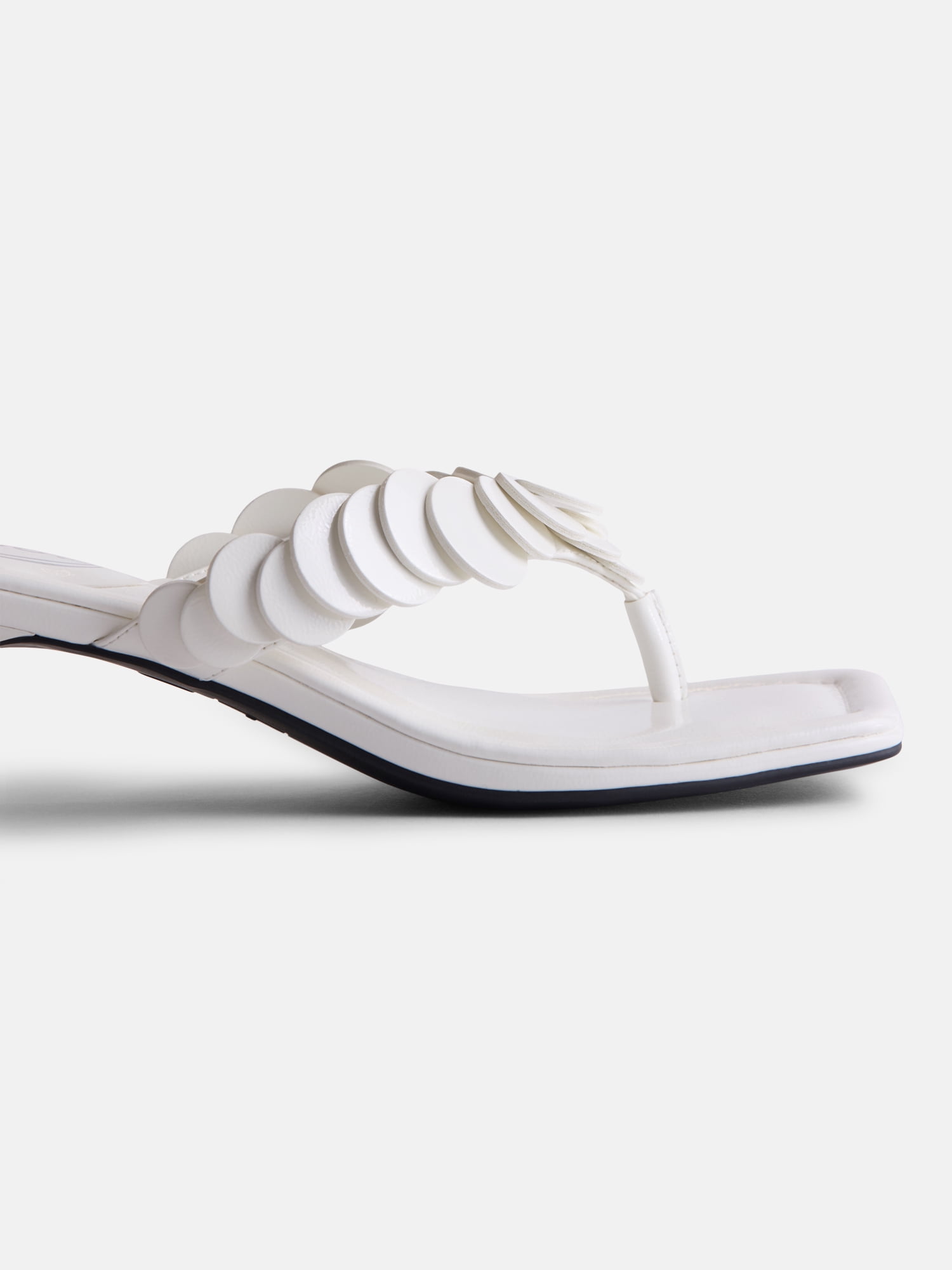 Scoop Women's Paillette Thong Kitten Heel Sandals