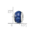 thumbnail image 2 of 925 Sterling Silver Polished Artisan Oxidized Reflections Lapis Stone Bead Charm 10.91x8.18mm Wide Pendant Necklace for, 2 of 2