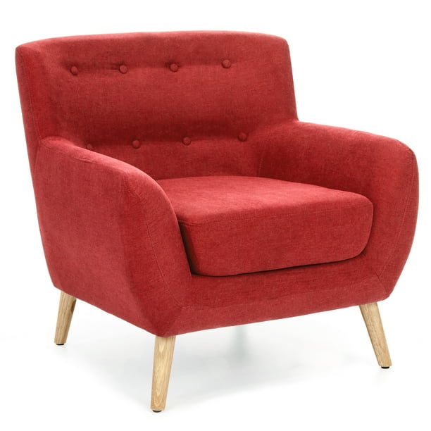 Best Choice Products Mid-Century Modern Linen Upholstered ...