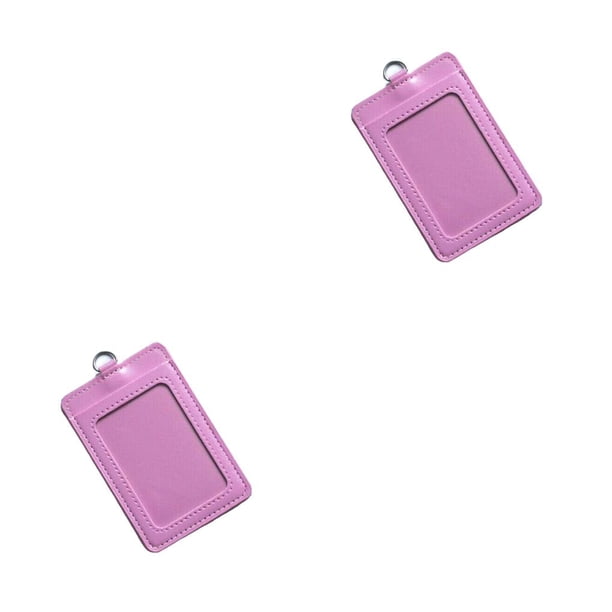 Sidaley 10 piezas de portatarjetas de identificación, suministros comerciales, carcasa protectora, funda para tarjetas de autobús de gran Vertical/Rosa 2piezas