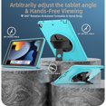 thumbnail image 5 of SaniMore for iPad 10.2" (9th/8th/7th Generation, 2021/2020/2019) Case, 3 Layers Multi-Functional Cover with 360° Rotation Hand Strap & Kickstand Pencil Holder Full Body Protective Shell, Blue, 5 of 7