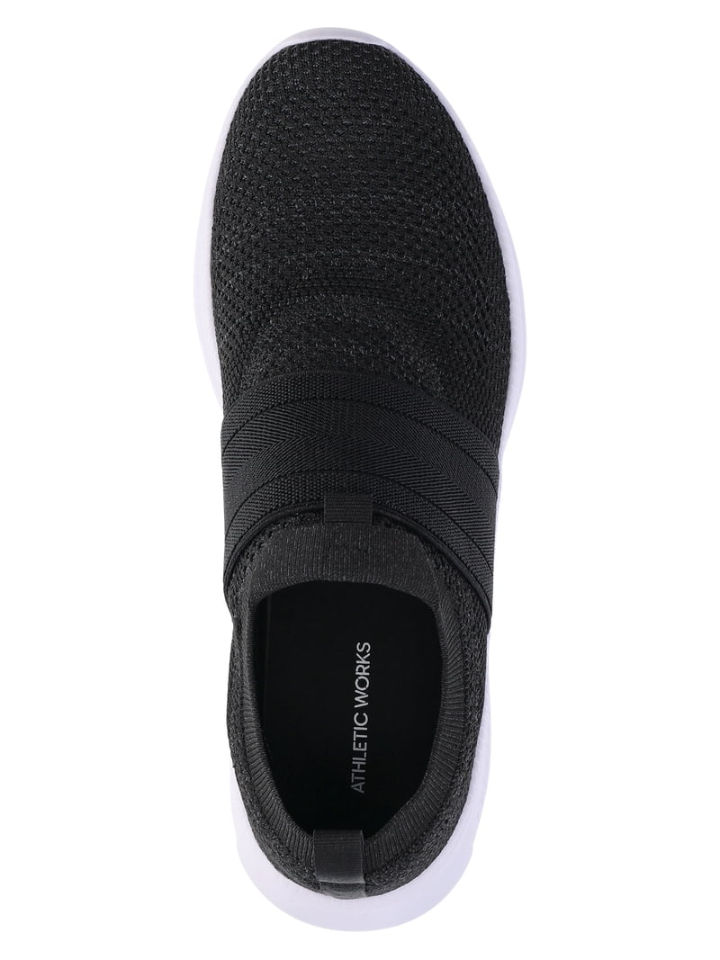 Athletic Works Men's Banded Slip-On Knit Jogger Sneakers with Wide