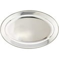 thumbnail image 4 of TrueCraftware- Oval 22” Platter Stainless Steel - Heavy Duty Metal Serving Tray Serving Platters for Appetizer Snack Fruit Cake Server Party Food Display Tray Serving Dishes for Entertaining, 4 of 6