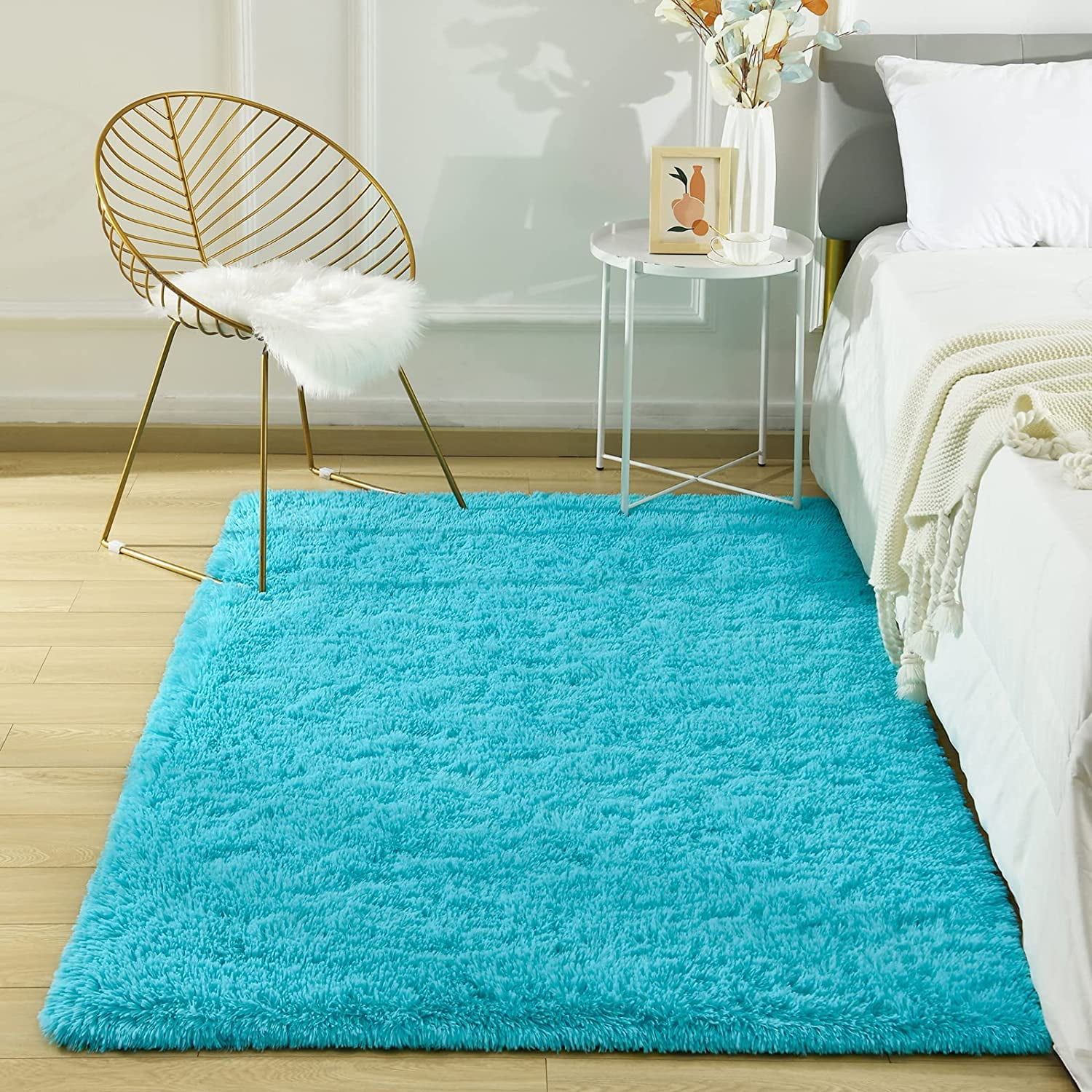 Arogan Super Soft Fluffy Area Rug For Living Room, Shaggy Carpet For Bedroom Nursery Room, 4'x5