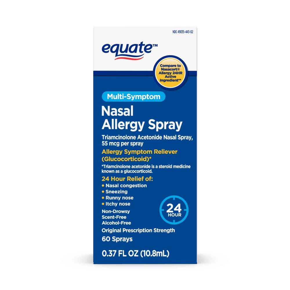 Equate Nasal Allergy Spray, 55 mcg per spray, 0.37 fl oz