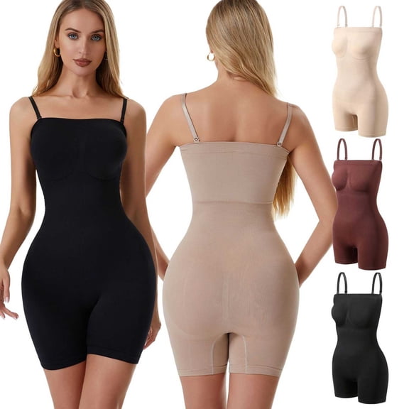 Idoravan Womens Shapewear Bodysuit Tummy Control Shorts Women Solid Color Beautiful Back Abdomen and Hip Lifting Sling Conjoined Tight Shaping Jumpsuit