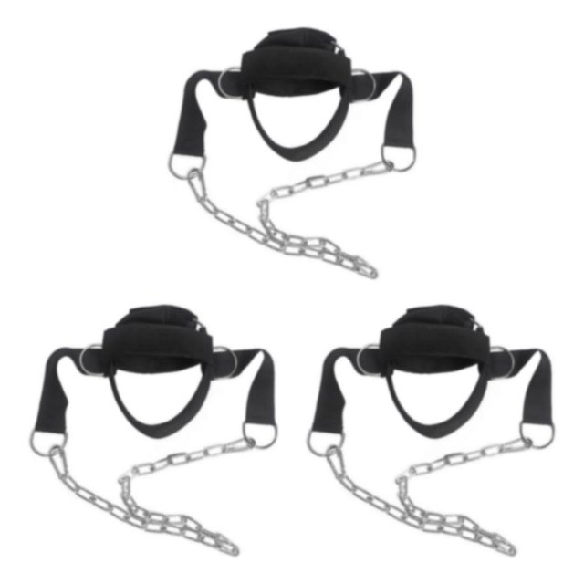 relayinert Premium Head Neck Harness for Weight Lifting Adjustable Support Black Workout Sports Type 1 3Set