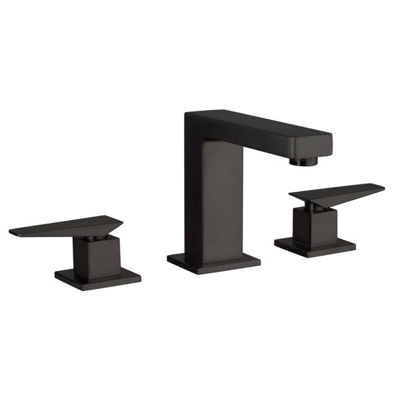 LaToscana Quadro Widespread Lav Faucet in Chrome Black Brushed