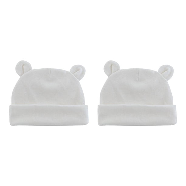 Qarigey Sombrero de bebé Cómodo Fotografía multifuncional Niñas Niño Sombreros Accesorios infantiles Sombreros para niños Gorros para Blanco 2Conjunto