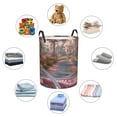 thumbnail image 7 of Cauagu Vintage Pink Drive View for Laundry Basket,Collapsible Organizer Basket for Storage Bin Toy Bins Gift Baskets Bedroom Clothes Children Nursery Hamper -Medium, 7 of 7