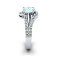 thumbnail image 3 of SuperJeweler 1.40 Carat Oval Shape Aquamarine and Fancy Diamond Ring In Sterling Silver For Women, 3 of 6