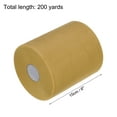 thumbnail image 2 of Unique Bargains 200 Yards Tulle Ribbon Rolls Netting Fabric Spools 6' Amber Yellow for Christmas Wrapping Wedding DIY, 2 of 5