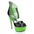 thumbnail image 2 of Ellie Shoes E-609-Adore 6 Neon Neon Womens Stiletto with Elastic Straps Blacklight sensitive Green / 10, 2 of 6