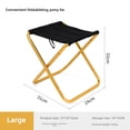 thumbnail image 1 of Tabouret de Camping Pliable en Alliage d'Aluminium Léger de Qualité Supérieure – Chaise Portable Robuste pour la Pêche en Plein Air, la Randonnée, les Voyages et l'Entraînement, Conception Compacte Gain de Place, Construction Robuste, Doré (Grand, 1 of 6