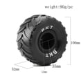 thumbnail image 4 of 4Pcs 100mm 1/10 Tires Wheel 12mm Hex for 1/18 Mini RC Car Upgrade Parts, 4 of 5