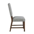 thumbnail image 5 of Walnut Finish Wood Side Chairs Set of 2, Gray Textured Fabric Upholstered Seat and Back Modern Dining Furniture Gray + Dining Room + Side Chair + Wood, 5 of 8