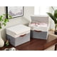 thumbnail image 4 of Caja de almacenamiento plegable DECOMOMO con tapa [paquete de 3] tela 38 x 28 x 2, 4 of 9