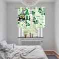 thumbnail image 5 of St. Patrick's Day Kitchen Curtains Small Short 39 Inch Length, Green Ombre Lucky Tree Gnomes Grommet Top Bedroom Living Room Curtains, Light Filtering Cafe Curtain Drapes 2 Panels Set 55''x39'', 5 of 9