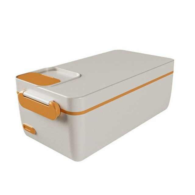 Dvruxg Boîte à Bento Chauffante Électrique Portable, Conteneur à Riz Isolé en Acier Inoxydable, Bocal à Lunch Sans Fil pour Camping en Plein Air et Repas de Trajet