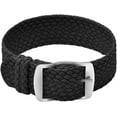 thumbnail image 1 of Bracelet en Nylon avec Boucle en Acier Inoxydable, Noir, 18mm, 1 of 6