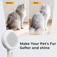 thumbnail image 3 of Self Cleaning Slicker Cat & Dog Brush - Skin Friendly Shedding Grooming Tool for Pets, Pet Supplies Accessories, Deshedding Comb for Short Long Haired Kittens, Massage Function to Removes Loose Fur, 3 of 8