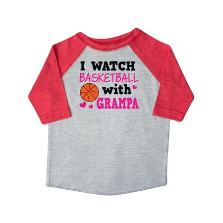 

Inktastic I Watch Basketball with Grampa Gift Toddler Toddler Girl T-Shirt