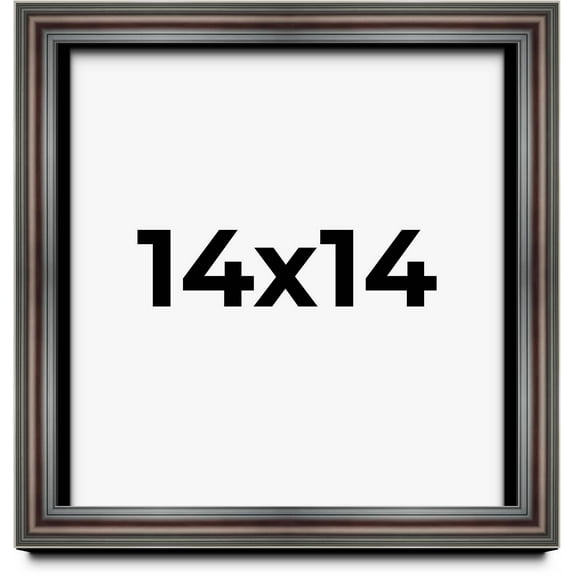 14x14 Shadow Box Frame Brown Cherry | 2.625 Inches Deep Pine Wood Traditional Shadowbox Display