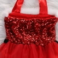 thumbnail image 4 of Bagilaanoe Toddler Baby Girl Christmas Romper Dress Sleeveless A-line Princess Dresses 3M 6M 12M 18M 24M 3T Kid Sequin Patchwork Tulle Skirt, 4 of 7