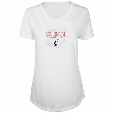 - Women's Russell White Cincinnati Bearcats Tunic Metallic Cap Sleeve V-Neck T-Shirt