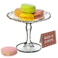 thumbnail image 5 of Crystalia Glass Mini Patisserie Service Platter, Small Footed Round Cake Cupcake Stand for Cookies, Single Cupcakes, Pastries, Macarons, Biscuits, Glass Cake Pedestals Server Plate 5 inches, 5 of 7