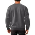 thumbnail image 6 of Puntoco Men's Soft Crewneck Sweatshirt Breathable Crew Neck Pullover Outdoor Athletic Long Sleeve Sweatshirts Dark Gray-A 24-26(XXXXL), 6 of 7