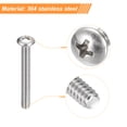 thumbnail image 4 of Uxcell #10-24x1-1/2" Pan Head Machine Screws, Stainless Steel 18-8 Screw, Pack of 20, 4 of 7