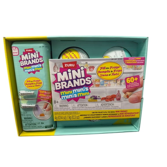 Mini Brands Mini Minis Fill the Fridge Exclusive Bundle - Refrigerator   3 Capsules in Gift Packaging by Zuru