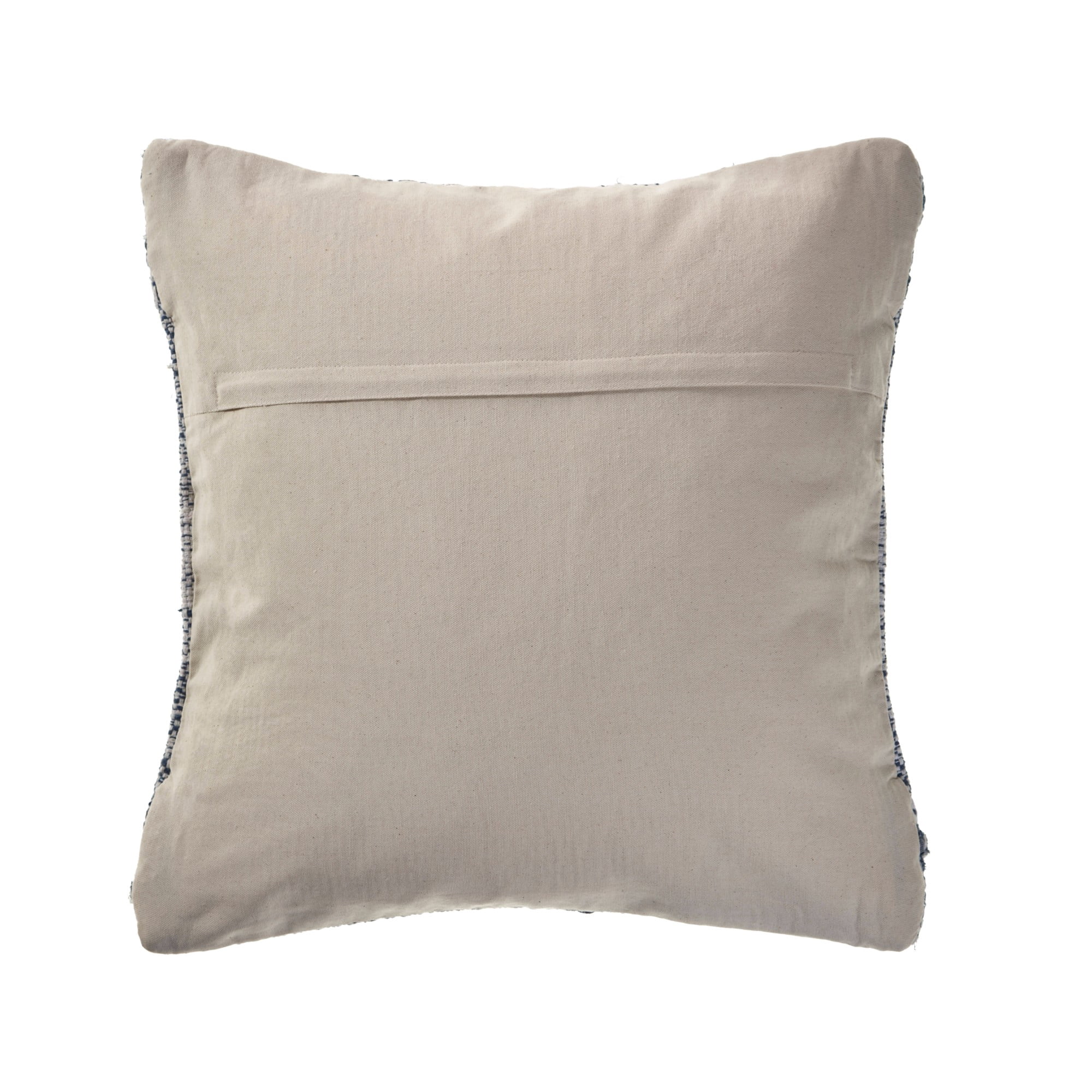 Laddha Home Designs Handwoven Geometric Throw Pillow Cover - 20" - Blue and White