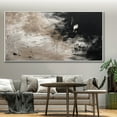 thumbnail image 4 of Black Abstract Canvas Painting Original Black and Gray Textured Painting Black Canvas Painting Modern Living Room Decor Minimalist Wall Art,Unstretched,Frameless,(71*142cm)28*56lnches, 4 of 5